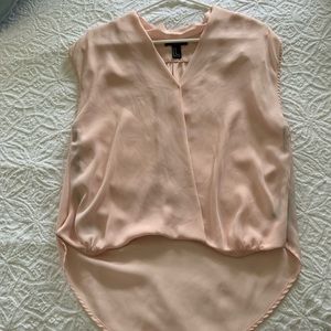 H&M sleeveless pink blouse